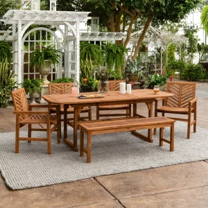 Alfonsi 6 - Person Rectangular Outdoor Dining Set