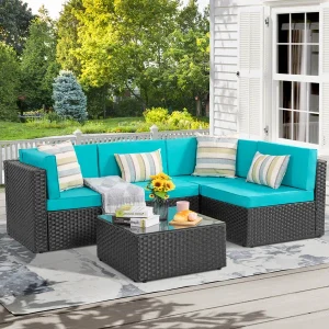 Ayomikun 5 - Person Outdoor Seating Group with Cushions