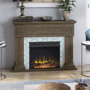 White Griffis 47.38'' W Electric Fireplace