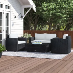 Hardesty 4 - Person Outdoor Seating Group with Cushions