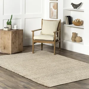 Helton Farmhouse Handmade Flatweave Jute/Cotton Beige Rug