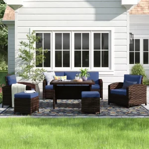 Parkhurst 5 - Person Outdoor Seating Group with Cushions