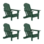 Shawnna Plastic Folding Adirondack Chair (Set of 4)